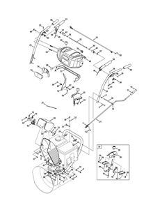 Handles, Panel And Discharge Chute Diagram and Parts List for 2X933SWE (31BH95SV710-31BH95SV756)(2015) Cub Cadet Snow Blower
